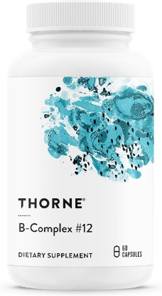 Picture of THORNE B-Complex #12, 8 Active B Vitamins & Choline, 60 Capsules | Supports Cellular Energy Production, Red Blood Cell Formation & Healthy Nervous System*, Gluten-Free, NSF Contents Certified