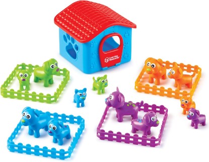 Picture of Learning Resources Sort-'Em-Up Pups - 28 Pieces, Ages 3+, Color Sorting and Matching for Toddlers, Fine Motor Skills, Gifts for Boys and Girls