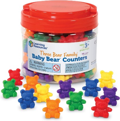 Picture of Learning Resources Baby Bear Counters - 102 Pieces, Ages 3+ | Grades Pre-K+ Toddler Learning Toys, Counters for Kids, Counting Manipulatives, Teddy Bear Counters
