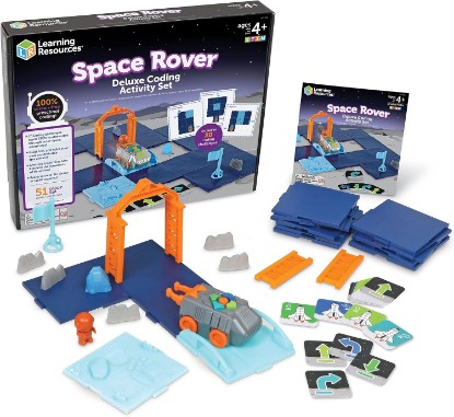 Picture of Learning Resources Space Rover Deluxe Coding Activity Set | Robots for Kids, Coding Games, STEM Robotics, Robot Programming Kit for Kids, STEM Learning Toys