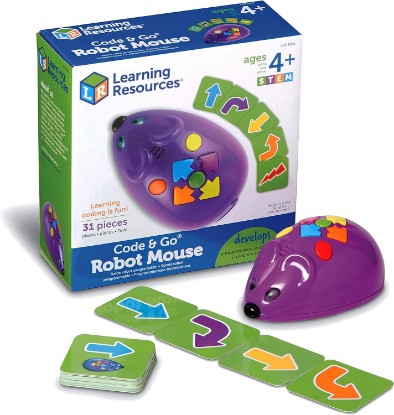 Picture of Learning Resources Code & Go Robot Mouse | Screen‑Free Coding Robot Toy, Early Programming for Kids, STEM Robotics Toy, Ages 4+