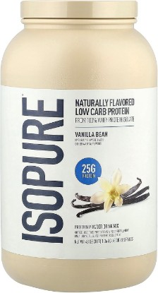 Picture of Isopure Low Carb Protein Powder, Vanilla Bean, 3 lb (1.36 kg)