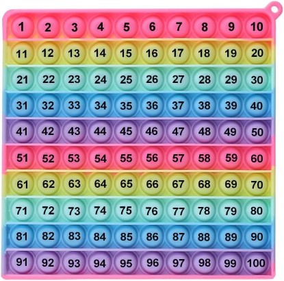 Picture of Number Game P0PP Math Toy, Exercise Children's Logical Thinking, Relieve Stress, Fidget Game for Teachers to Create a Variety of Math Operations [1-100 Number Table]