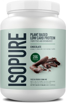 Picture of Isopure Plant-Based Protein Powder – 20g Organic Pea and Rice Protein with a Complete Amino Acid Profile – Supports Muscle Recovery & Lean Nutrition, Chocolate, 20 Servings | 20g Organic Pea and Brown Rice Protein, Complete Amino Acid Profile, Supports Muscle Recovery, No Artificials