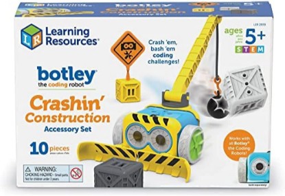 Picture of Botley the Coding Robot Crashin' Construction Accessory Set | Engineering Kits for Kids, Botley 2.0 Coding Robot and Botley the Coding Robot Wrecking Ball Toy Add On, Ages 5+