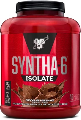 Picture of BSN SYNTHA-6 Isolate Whey Protein Powder, Chocolate Milkshake, 48 Servings | Premium Whey Protein Isolate and Milk Protein Isolate with Essential Amino Acids for Muscle Gain and Recovery