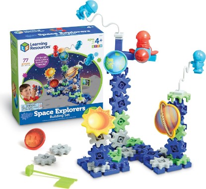 Picture of Learning Resources Gears! Gears! Gears! Space Explorers Building Set - 77 Pieces, Ages 4+, STEM Activities, Fine Motor Skills, Toddler Explorer Kit, Science and Construction, Boys and Girls Gifts