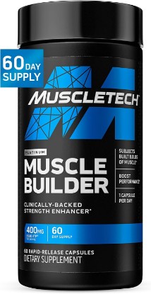Picture of MuscleTech Nitric Oxide Supplements for Men & Women, Muscle Builder | Nitric Oxide Booster Supplement Supports Muscle Gain & Performance - 400mg Peak ATP for Enhanced Strength (60 Capsules)