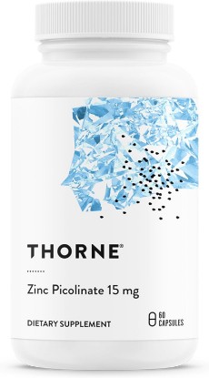 Picture of THORNE Zinc Picolinate 15 mg, Highly Absorbable Zinc, 60 Capsules | Supports Immune System, Eye, Skin, Nerve & Reproductive Health*, Trace Mineral Supplement, NSF Contents Certified