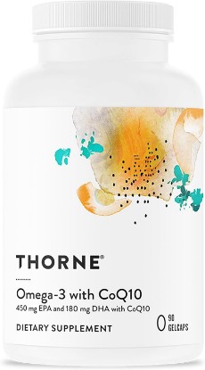 Picture of THORNE Omega-3 with CoQ10, Fish Oil Supplement with EPA & DHA, 90 Softgels | Supports Brain, Joint & Heart Health, Promotes Healthy Skin*, EPA & DHA from Sustainably Sourced Fish, NSF Contents Certified
