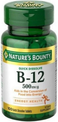 Picture of Nature's Bounty Vitamin B-12 500 mcg Microlozenges 100 ea (Pack of 6)