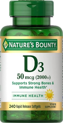 Picture of Nature's Bounty Vitamin D 2,000 IU Softgels