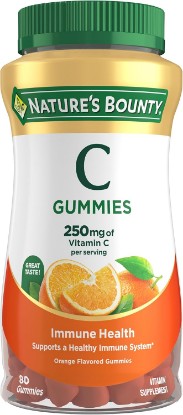 Picture of Nature's Bounty Vitamin C Gummies, 250 mg Vitamin C, 80 Count | Immune Health, Vitamin Supplement, Orange Flavored Gummies
