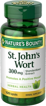 Picture of Nature's Bounty St. John's Wort 300mg, 100 Capsules | Herbal Supplement, Promotes a Positive Mood