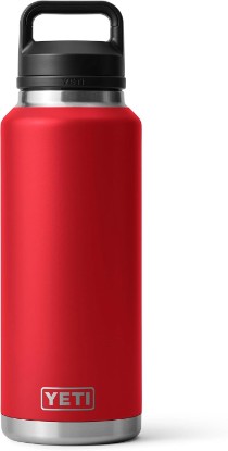 Picture of YETI Rambler 46 oz Bottle, Leakproof, Vacuum Insulated, Stainless Steel with Chug Cap, Rescue Red