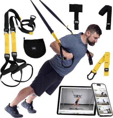 Picture of TRX All-In-One Home Gym System – Complete Suspension Training Kit for Strength Training, HIIT & Full-Body Workouts at Home or Outdoors, Includes Indoor & Outdoor Anchors