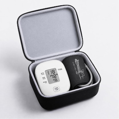 Picture of Blood Pressure Monitor Travel Case Fits for OMRON/iHealth/Oklar | Case for Sinocare RunStar Arm/Wrist Blood Pressure Monitor Hard Shell Portable Case can Storage Large Blood Pressure Cuff