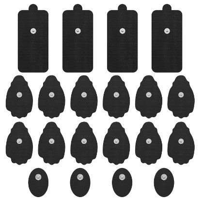 Picture of TENS Unit Electrode Pads NURSAL 20 Pack 3.5mm Snap EMS Replacement Pads for Electrotherapy Reuse More Than 30 Times, Compatible with MEDVICE,Belifu TENS Machine