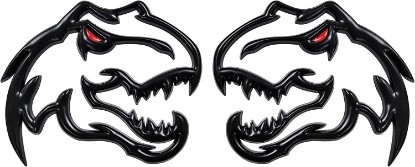 Picture of A Pair Dinosaur Emblem Badge Fits for RAM TRX 1500 (Redeye)