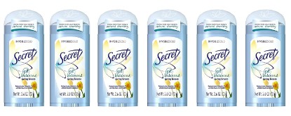 Picture of Secret Original Spring Breeze Scent Women's Invisible Solid Ph Balanced Antiperspirant & Deodorant 2.6 Oz (Pack of 6)