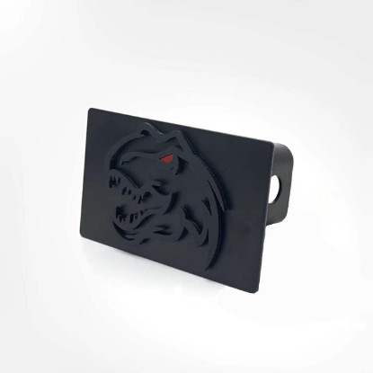 Picture of Metal Steel TRX T Rex Dinosaur Towing Trailer Hitch Cover Compatible with RAM TRX 2 Inch Receiver Black