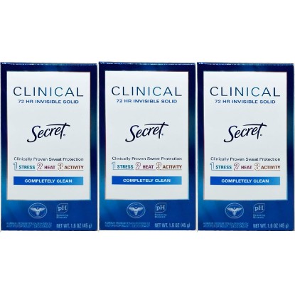 Picture of Secret Clinical Strength Invisible Solid Deodorant (1.6 oz., 3 pk.)