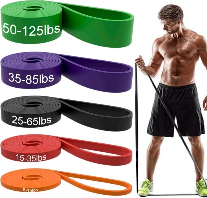Picture of Resistance Bands, Pull Up Assist Bands - Workout Bands, Eexercise Bands, Long Resistance Bands Set for Working Out, Fitness, Training, Physical Therapy for Men Women The Forest Stewardship Council