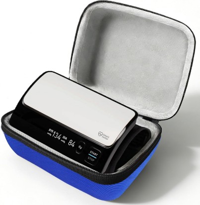 Picture of Hard Carrying Case for OMRON Evolv Wireless Blood Pressure Monitor, for Omron BP7000 Bluetooth Upper Arm Blood Pressure Monitor, Travel Storage Case for OMRON HEM-7600T-BK BP Monitor, Blue Case Only