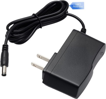 Picture of 10ft 6V AC Adapter Hem-ADPTW5 Replacement for Omron Blood Pressure Monitor | 4.0×1.7mm DC plug & 10ft long cord, 100-240V input, ideal Hem-ADPTW5 substitute for Omron 5/7/10 Series monitors.