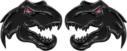 Picture of A Pair Dinosaur Emblem Badge Fits RAM TRX 1500 (Black Redeye)