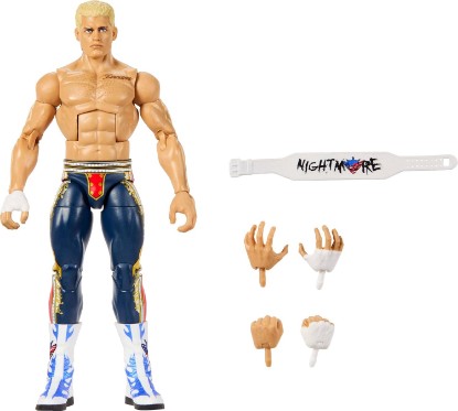 Picture of Mattel WWE Elite Cody Rhodes Action Figure & Accessories, Series #125 | WWE Action Figure, 6-inch Collectible Superstar with 25 Articulation Points & Swappable Hands​​​