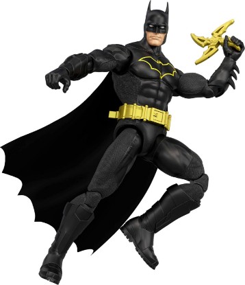 Picture of ​Mattel DC Premier Series 6.5in Stealth Suit Batman Action Figure | Series 2 Super Hero Toy in Black Suit, 22 Points of Articulation, Fabric Cape, Weapon Stand and Battle Accessories
