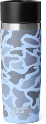 Picture of YETI Rambler 16 oz Travel Bottle, Stainless Steel, Vacuum Insulated with Leakproof Commuter Cap, Blue Camo