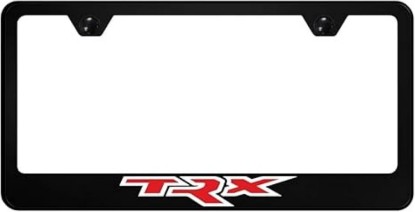 Picture of Au-TOMOTIVE GOLD INC. Officially Licensed RAM TRX License Plate Frame | UV Printed Logo on Black Polycarbonate Frame