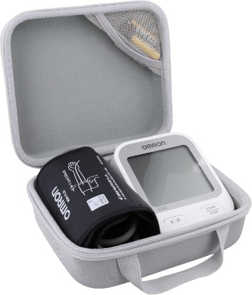 Picture of co2CREA Hard Case for OMRON Silver Upper Arm Blood Pressure Monitor BP5255 | EVA Hard Shell, Shock Protection, Water Resistance, Scratch Protection, Drop Protection, Comfortable Hand Strap ClimatePartner certified