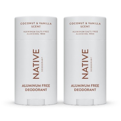Picture of Native Deodorant Contains Naturally Derived Ingredients, 72 Hour Odor Control | Deodorant for Women and Men, Aluminum Free with Baking Soda, Coconut Oil and Shea Butter | Coconut & Vanilla, 2-Pack
