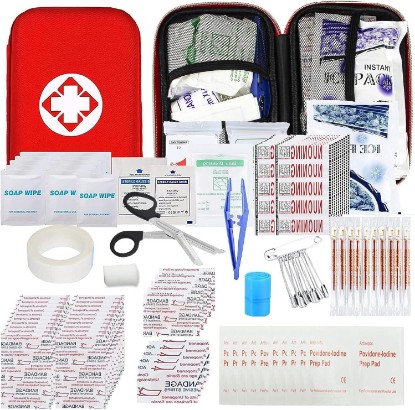 Picture of First Aid Kit 277PCS Car Home Camping Essentials Red Emergency Kit YIDERBO | School Supplies,Dorm Room Essentials,Survival Kit,Travel Essentials,Outdoor Adventure,Office Hiking Portable,Refill Supplies