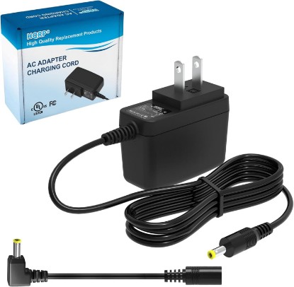 Picture of HQRP AC Power Adapter Compatible with Omron Healthcare 5 Series, 7 Series, 10 Series, Silver, Gold, Platinum Upper Arm Blood Pressure Monitor, Hem-ADPTW5 AC Adapter Omron Power Supply 6v DC Cord