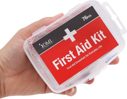 Picture of DMI 76-Piece First-Aid Kit, Portable All-Purpose Use for Minor Cuts and Scrapes, Durable Water-Resistant Case, Convenient and Portable for Travel