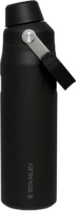 Picture of STANLEY IceFlow Fast Flow Bottle, 24 oz, Black | Angled Spout Lid | Lightweight and Leakproof for Travel and Sports | Easy Carry Handle | Insulated Stainless Steel | BPA-Free