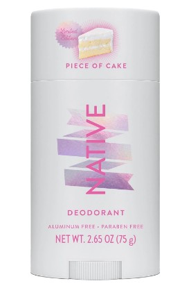 Picture of Native Aluminum-Free Clean Deodorant with Natural Derived Ingredients, 72HR odor control | Deodorant for Women and Men | Baking Soda, Coconut Oil, Shea Butter | Piece of Cake Birthday