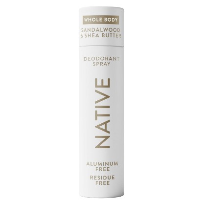 Picture of Native Whole Body Deodorant Spray, Sandalwood & Shea Butter Scent, 72 Hour Odor Control for Pits, Privates & More, Aluminum Free, Quick-Drying Deodorant for Men & Women, 3.5 oz