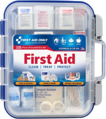 Picture of First Aid Only 91247 OSHA-Compliant First Aid Kit, All-Purpose 100-Person Emergency First Aid Kit for Business, Worksite, Home, and Car, 335 Pieces, Multicolored
