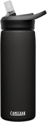 Picture of CamelBak Eddy+ Stainless Steel Bite Valve Water Bottle 20oz, Black | Bite Valve Straw System, Vacuum Insulated Steel, Spill Resistant Lid, Integrated Carry Handle, Powder Coat Finish