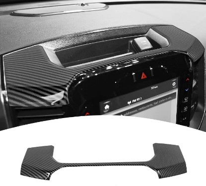 Picture of for RAM TRX Center Dash Storage Tray Trim Cover Carbon Fiber for Dodge RAM TRX 2018+ ABS Interior Accessories