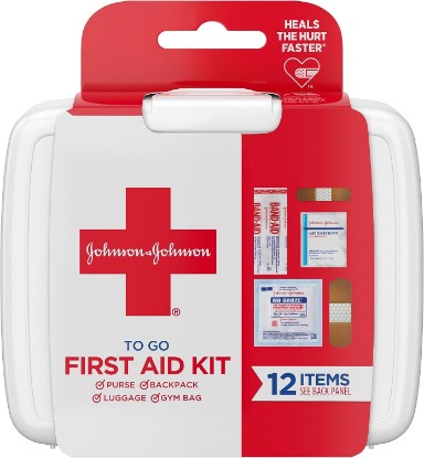 Picture of Johnson & Johnson Red Cross First Aid-to-Go Mini First Aid Kit, 12 Count (Pack of 48) total count 576