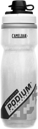 Picture of CamelBak Podium Dirt Series Chill Insulated Mountain Bike Water Bottle, Mud Protected Nozzle with Cold Retention, 21oz, White