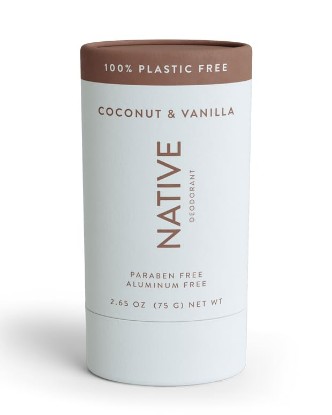 Picture of Native Plastic Free Deodorant Contains Naturally Derived Ingredients, 72 Hour Odor Control | Deodorant for Women & Men, Aluminum Free with Baking Soda, Coconut Oil and Shea Butter | Coconut & Vanilla