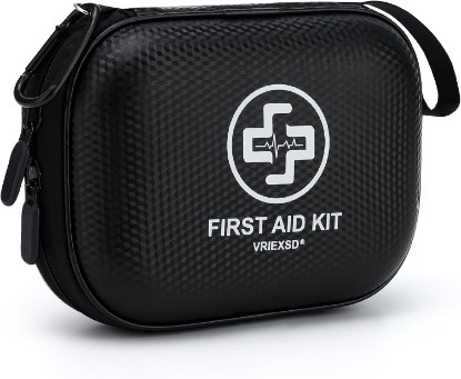 Picture of Mini First Aid Kit - 150 Piece Small Waterproof Hard Shell Medical Kit | Compact First Aid Kit with Comprehensive Supplies for Home, Car, Truck, Travel, Camping, Hiking, Sports, Office & Outdoor