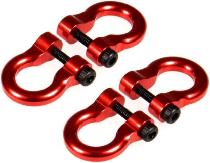 Picture of QUE-T 4 Pcs Aluminum Tow Shackle for 1/10 Scale TRX-4 Crawler Car (Red)